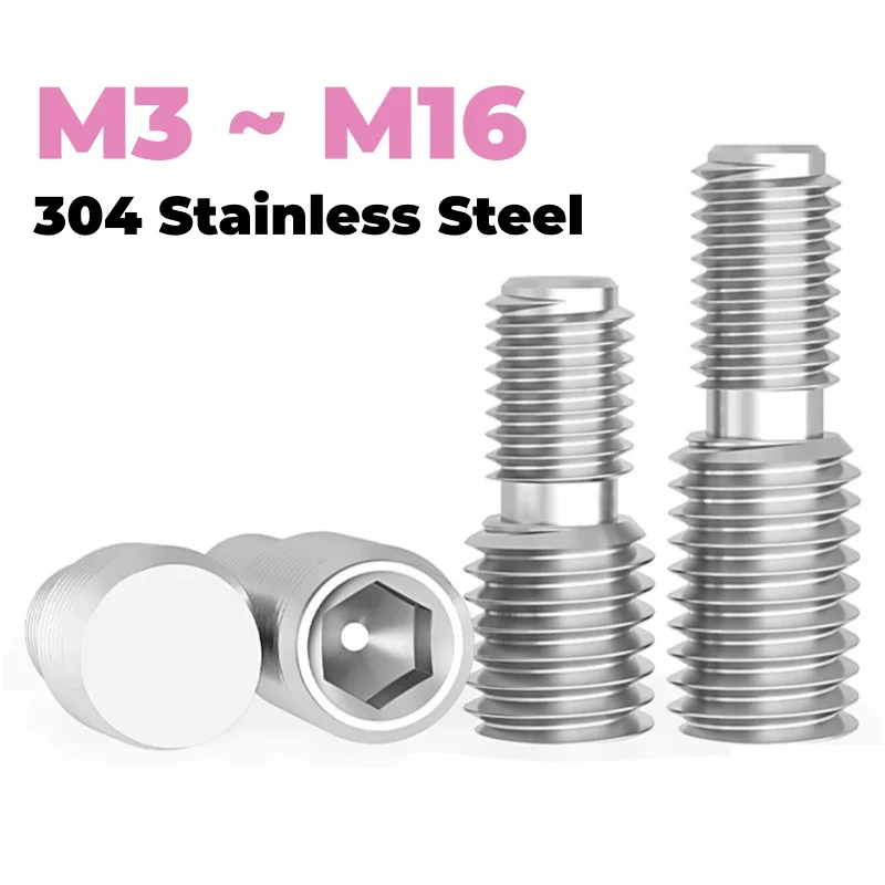 304 Stainless Steel Conversion Double Head Transfer Screws M3 ~ M16 Thread Adapter Bolts Screw