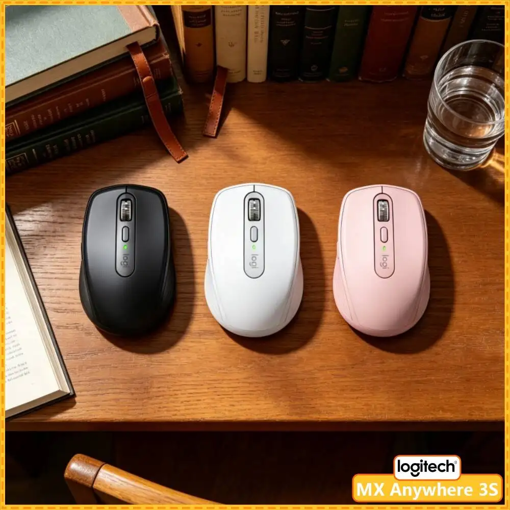 Wireless MX Anywhere 3S - 8000 DPI, MagSpeed Scroll, Anti-Slip, Great for Stationery Co-working Space & Shared Desk