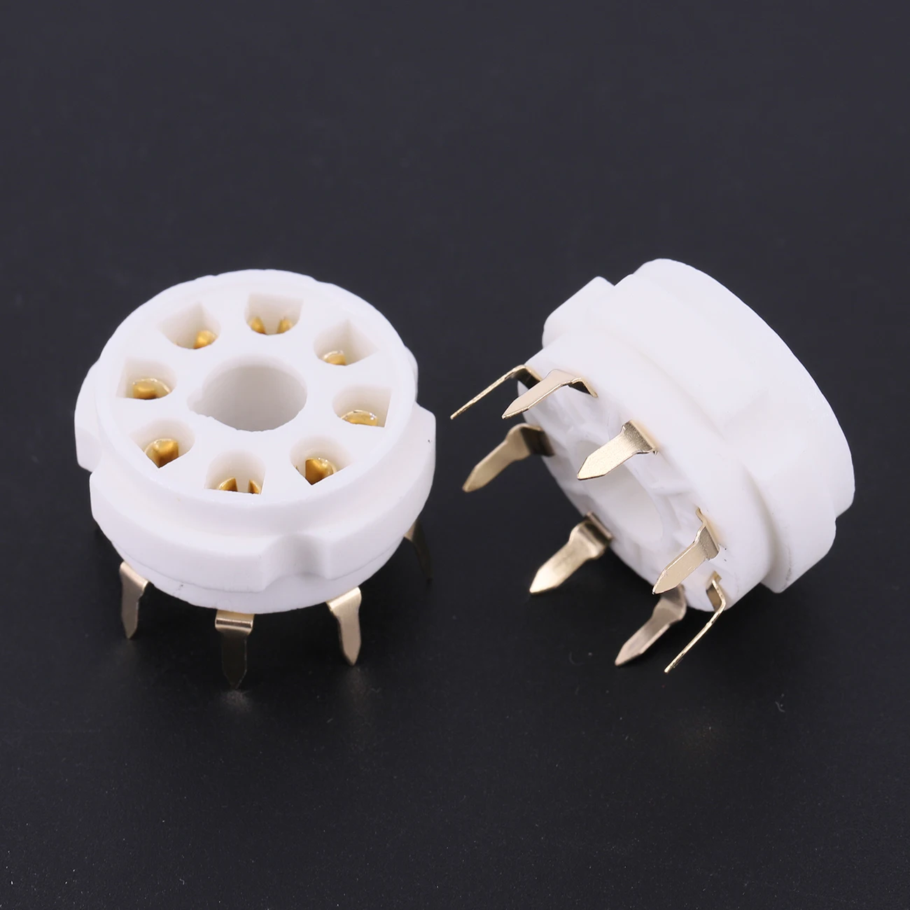 Base de válvula de cerámica de 8 pines para EL34, 6L6, 6V6, 5AR4, 6550, 6CA7, KT66, KT88, 6SL7, 6SN7, amplificador de tubo de Audio Vintage, HIFI DIY, 1 ud.