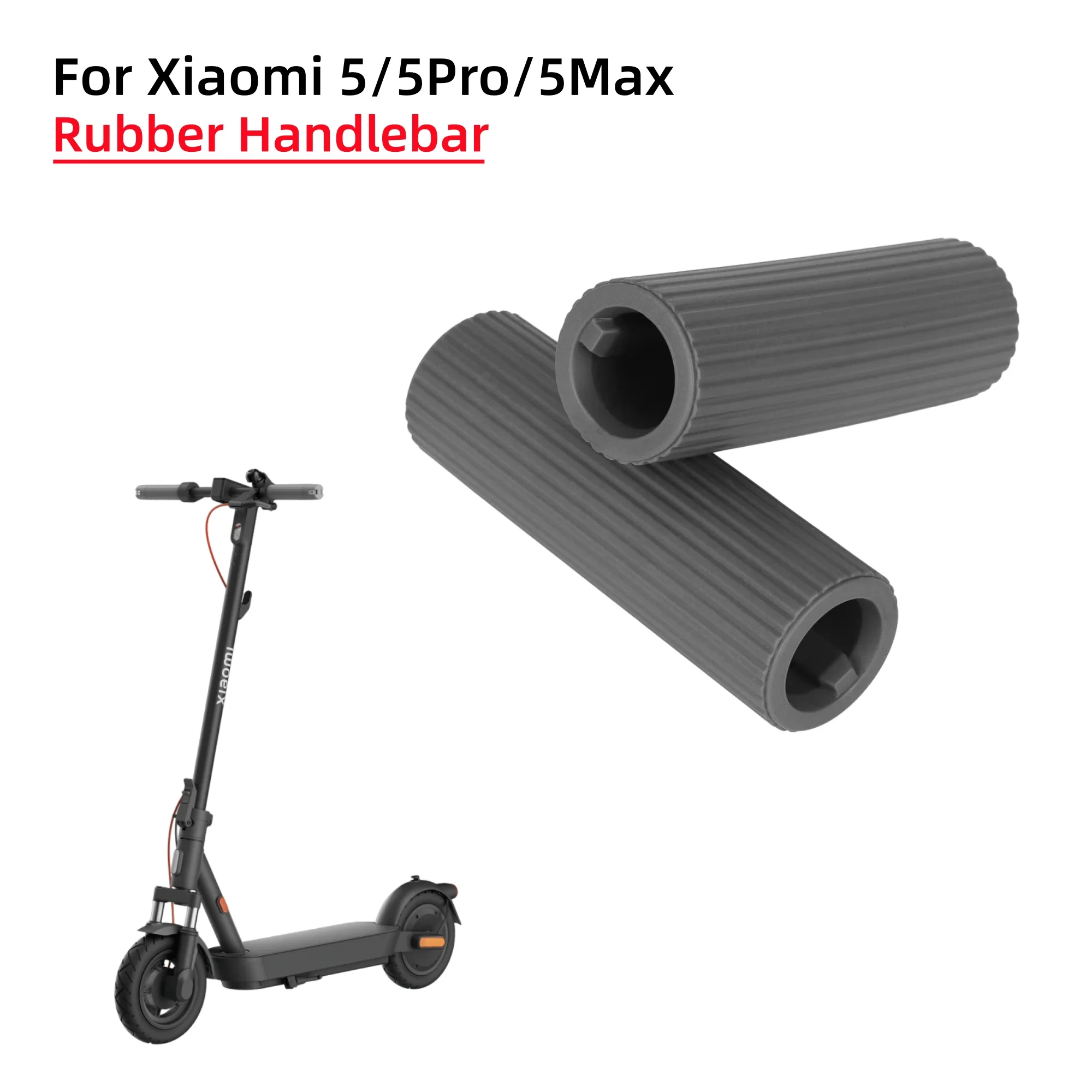 Image of Gummi-Lenkergriffe für Xiaomi 5 5 Pro 5 Max Elektroroller, rutschfest, ergonomisch, bequem, Griffabdeckung, Teile, Zubehör