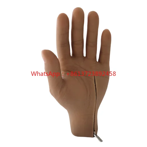 artificial limb customized  silicone cosmetic prosthetic hand  with zipper