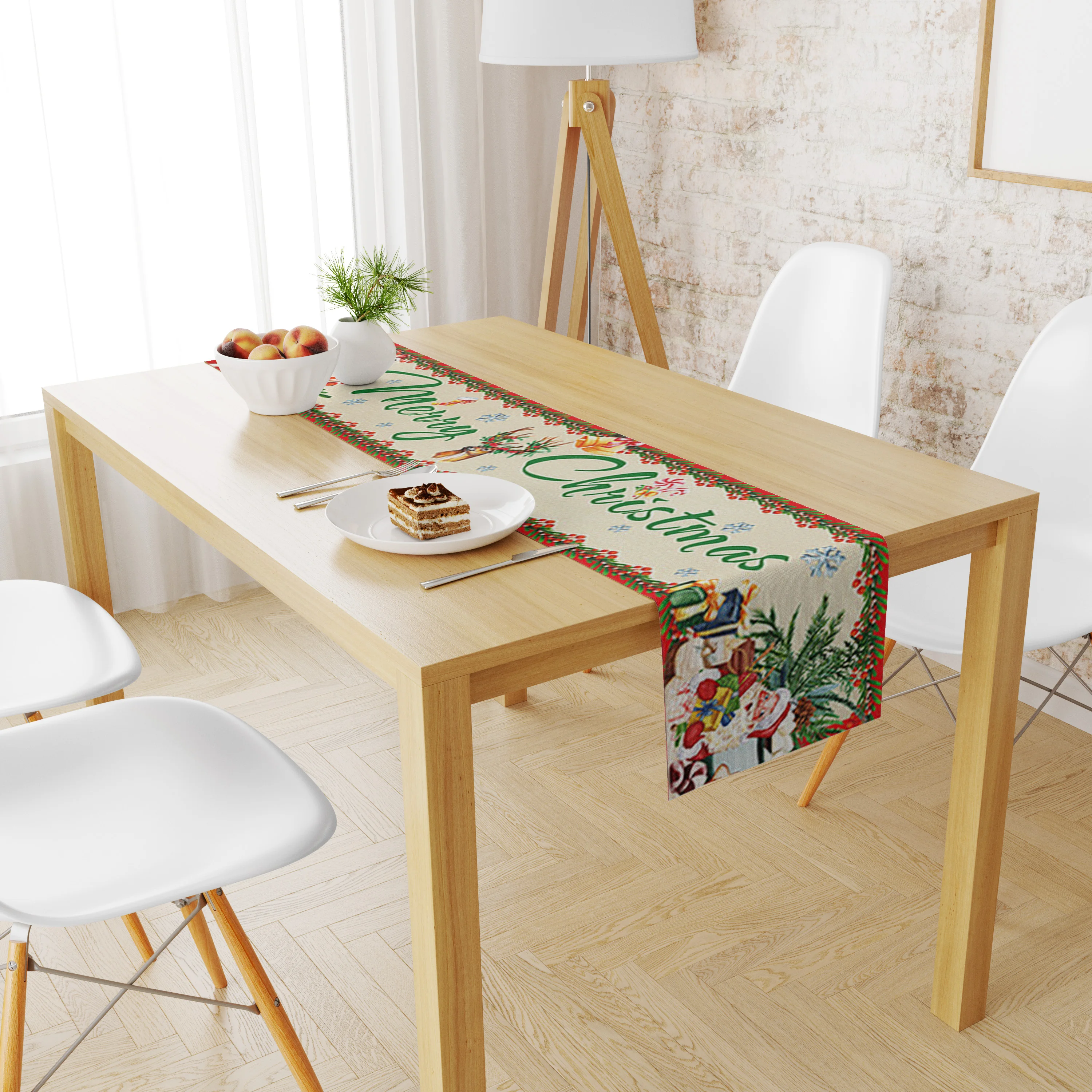 Christmas Table Runner Cloth, Merry Christmas Decor, Xmas Ornament, New Year Gift, Home, 2025, Table decoration and accessories