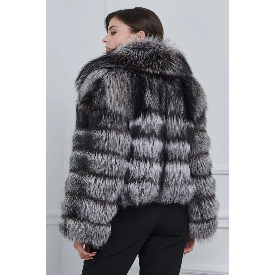 Ladies Jackets Real Fox Fur Coat Luxury 2024 Women's Natural Fox Fur Jacket Warm Winter Short Fur Coats