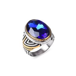 Men's/Women High Quality 316LStainless Steel Onyx Gilded Rings Classic Fashion Trend Jewelry