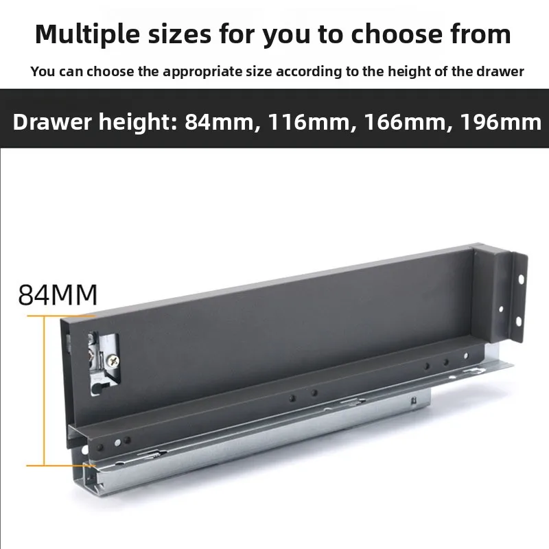 Slim Soft Close Cabinet Drawer Slides Electroplated Cold Rolled Steel Damped Rails Mm Length Options Height Series Kitchen