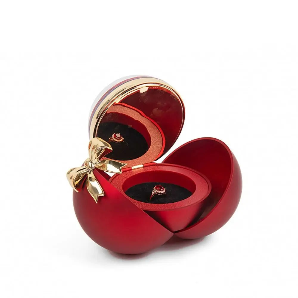 Eternal Rose Magnetic Bow Jewelry Box Engagement Ring Jewelry Storage Box Wedding Ring Case Organizer Ring Display
