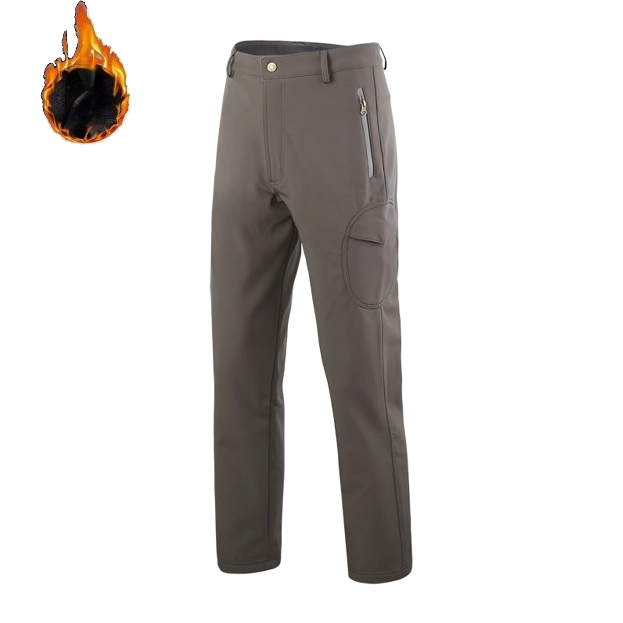 Pantalon tactique doublé polaire pour hommes, camouflage Softshell, pantalon de randonnée, imperméable, coupe-vent, thermique d'hiver, Ski, chasse, pantalon de travail pour hommes