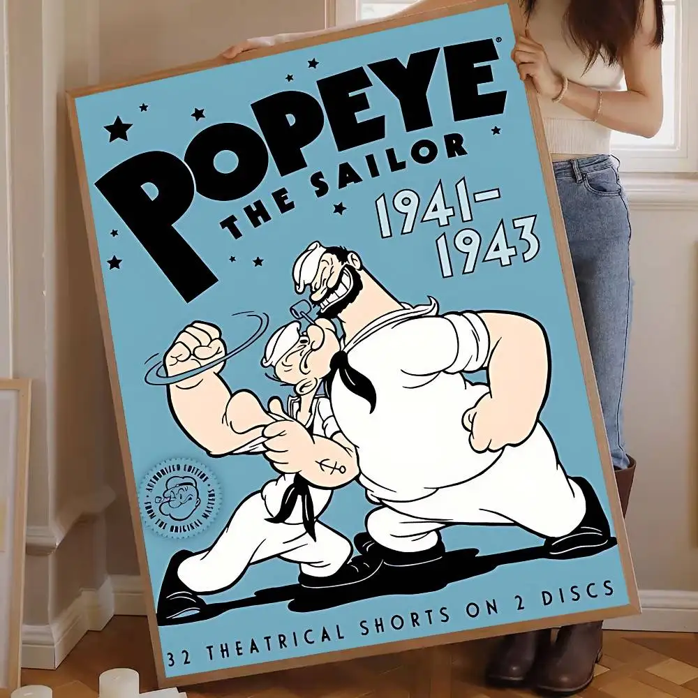 P-PopeyeS The SailorS DIY Sticky Poster Waterproof Paper Sticker Coffee House Bar Home Decor