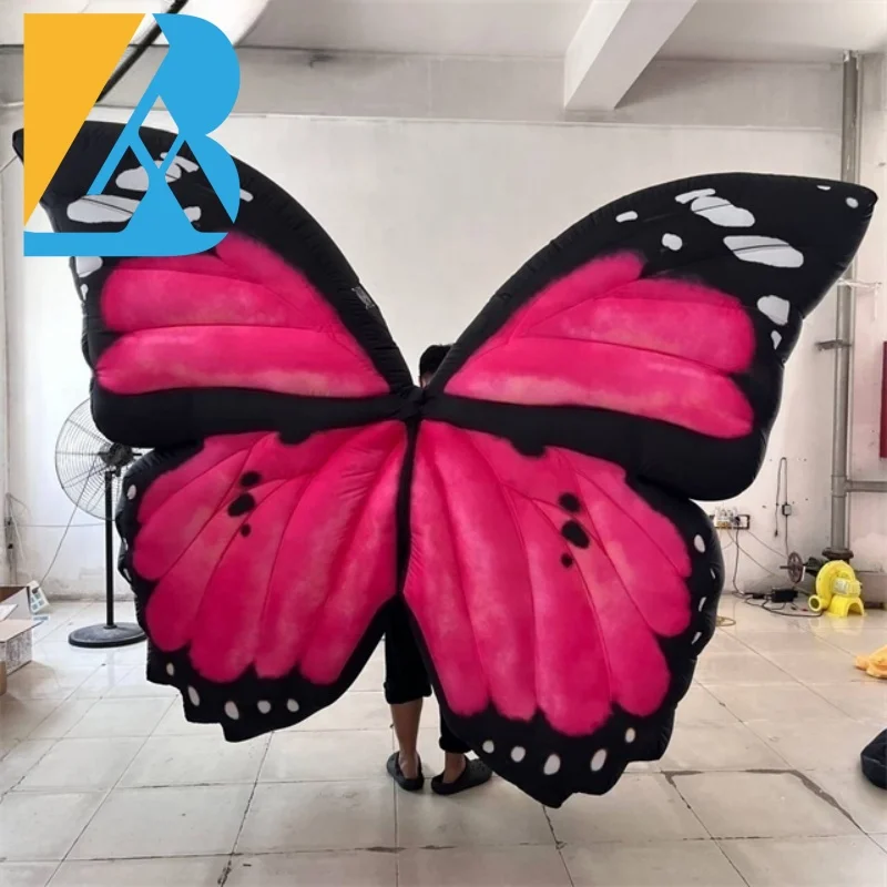 Custom Made Parade Supplies Large Inflatable Butterfly Costumes for Stage Performance Toys