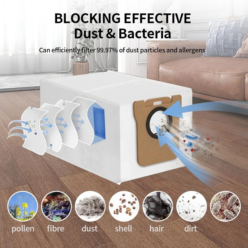 BAAJ-Suku Cadang Pengganti untuk Dreame Bot L20 Ultra / X20 Pro Aksesori Vakum Sikat Sisi Utama Filter Hepa Kantong Debu Pel