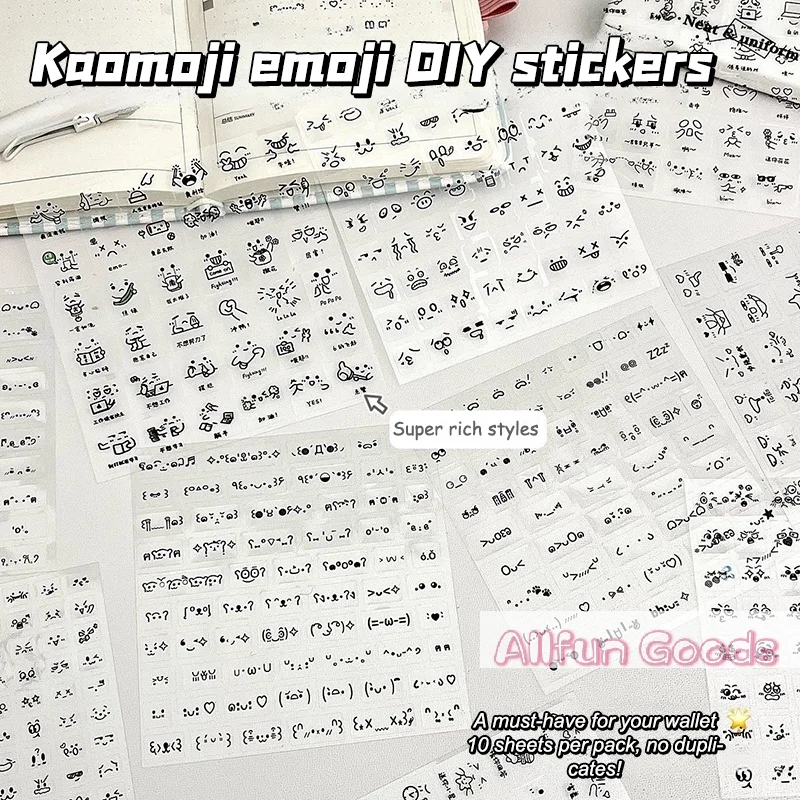 [TG835]Steve Random 2pcs Cute PET Transparent Emoticon Stickers Journal Decorative Stickers