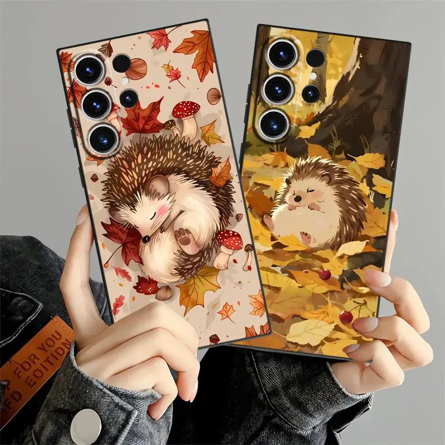 Weiche Handyhülle für Samsung Galaxy S9 S10 S23 Ultra S20 S24 Plus S26 S25 Edge S21 FE Note 8 9 10 20 Niedlicher Igel