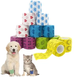 Self Adhering Bandage,Injury Wrap Tape for Dogs,First Aid Medical Wrap,Not Stick To Hair,Water Repellent,Breathable,Elastic Tape