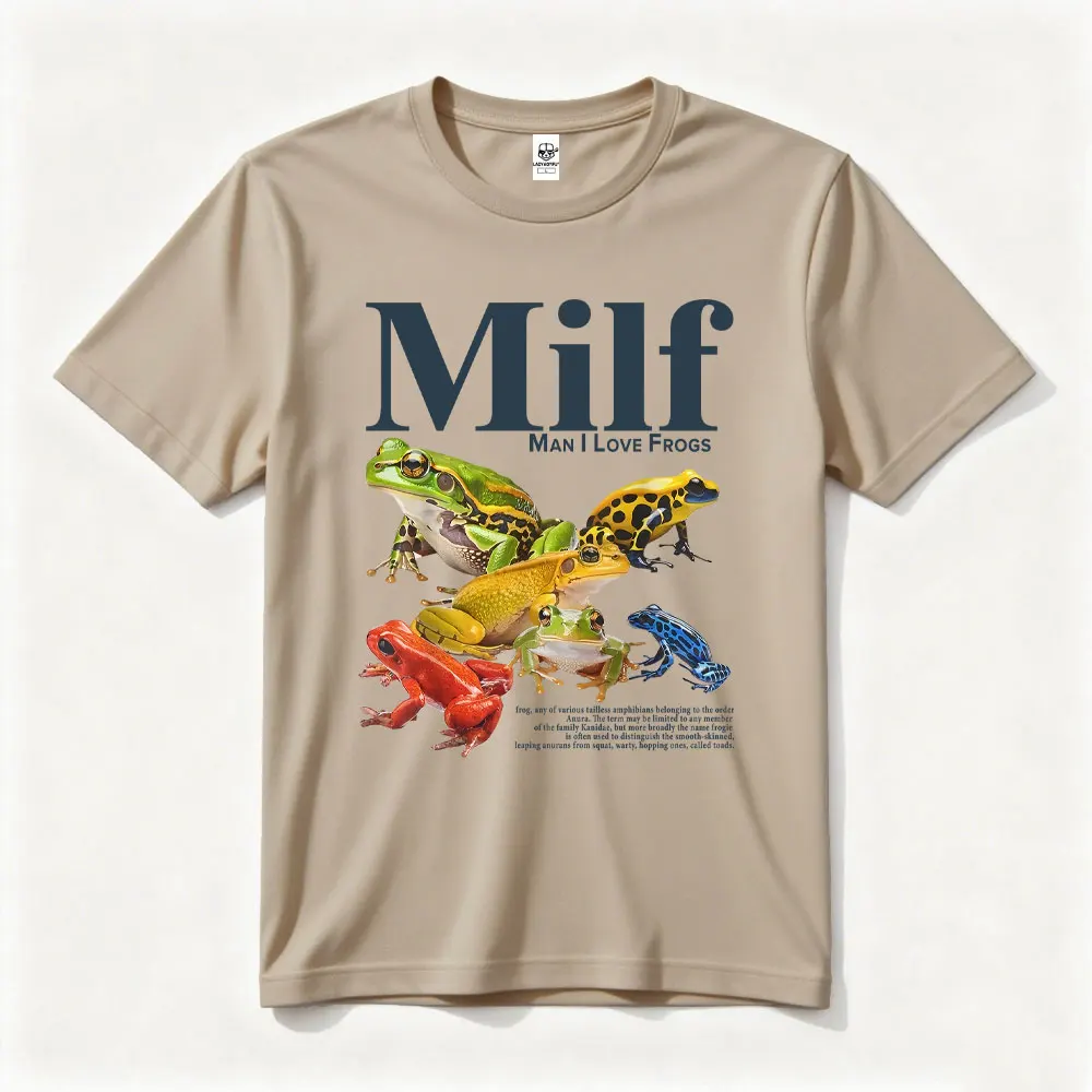 MILF رجل أحب الضفادع مضحك قائلا الفكاهة السخرية عشاق تي شيرت الصيف تنفس Camisetas س الرقبة قصيرة الأكمام لارتداء اليومي #6