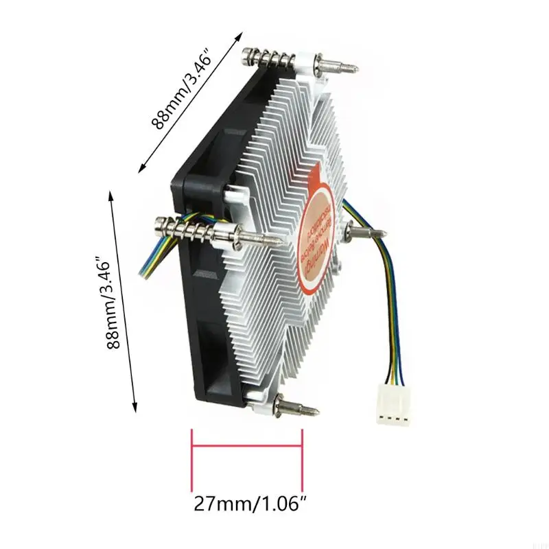 E1PF 27mm Height Mini-ITX Low Profile Cooler Fan LGA1155 1156 1150 1151 Quiet cooling fan micro Mini-ITX Chassis