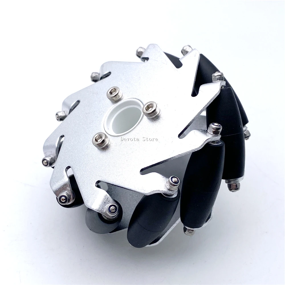 4 Wheels/Set Omni Metal Mecanum Wheel 60mm 75mm 100mm 127mm Omnidirectional Wheel DIY Intelligent Vehicle With Coupling