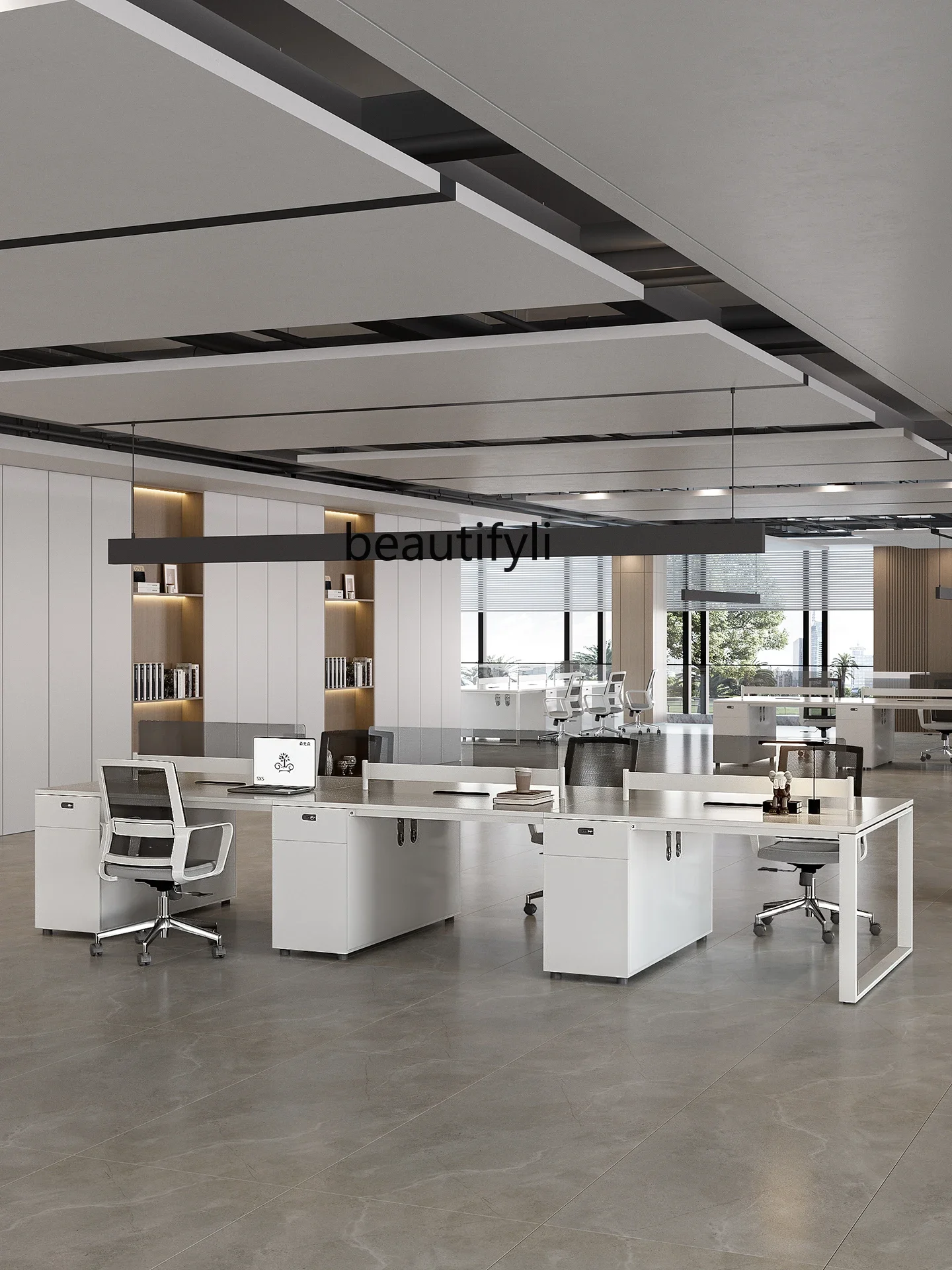 Staff Staff Computer Desk Card Space Office Desk Simple Modern Workstation Desk