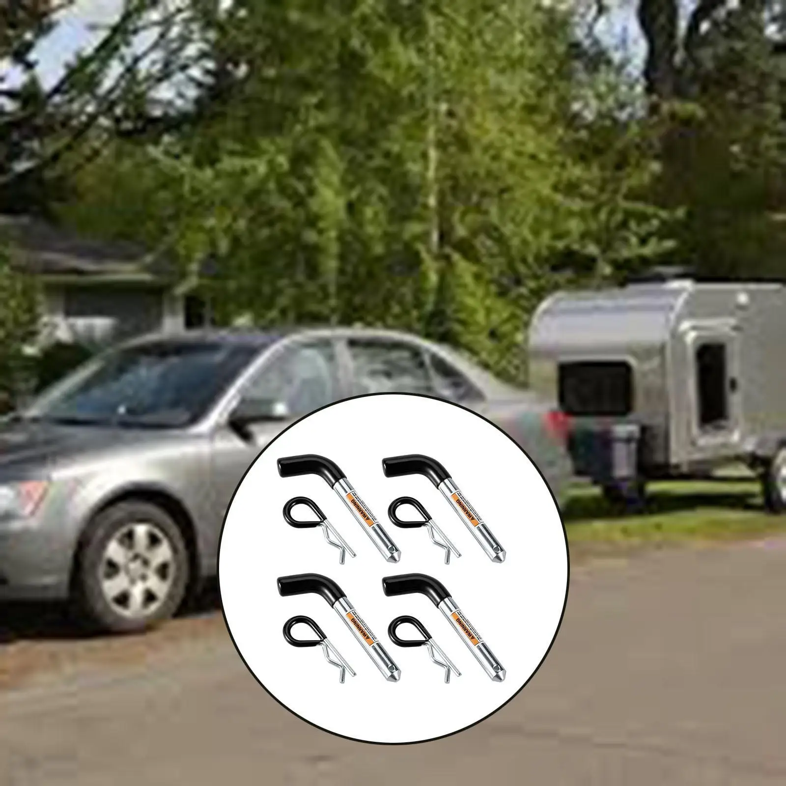 

4x набор штифтов для сцепного устройства прицепа, R-образная защелка, прочная, высокая производительность, прямая замена