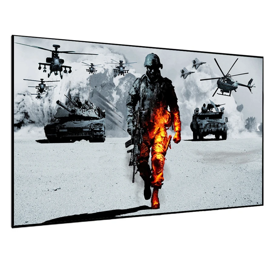 

2024 TOP white cinema high definition projection screens 60inch~200inch Fixed frame projector screen home theater cinema screen