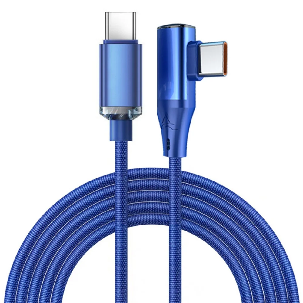 120 W Schnellladekabel Typ C auf Typ C 90-Grad-Kabel 6 A USB C auf Typ C PD-Ladekabel USB-C auf USB-C Schnelllade-Datenkabel