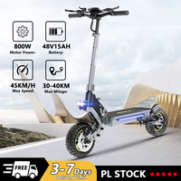 E-Scooter 800W Motor 48V15AH Automatic Cruise Control System Electric Skateboard 10-inch Tire with Turn Signal Electric Scooter