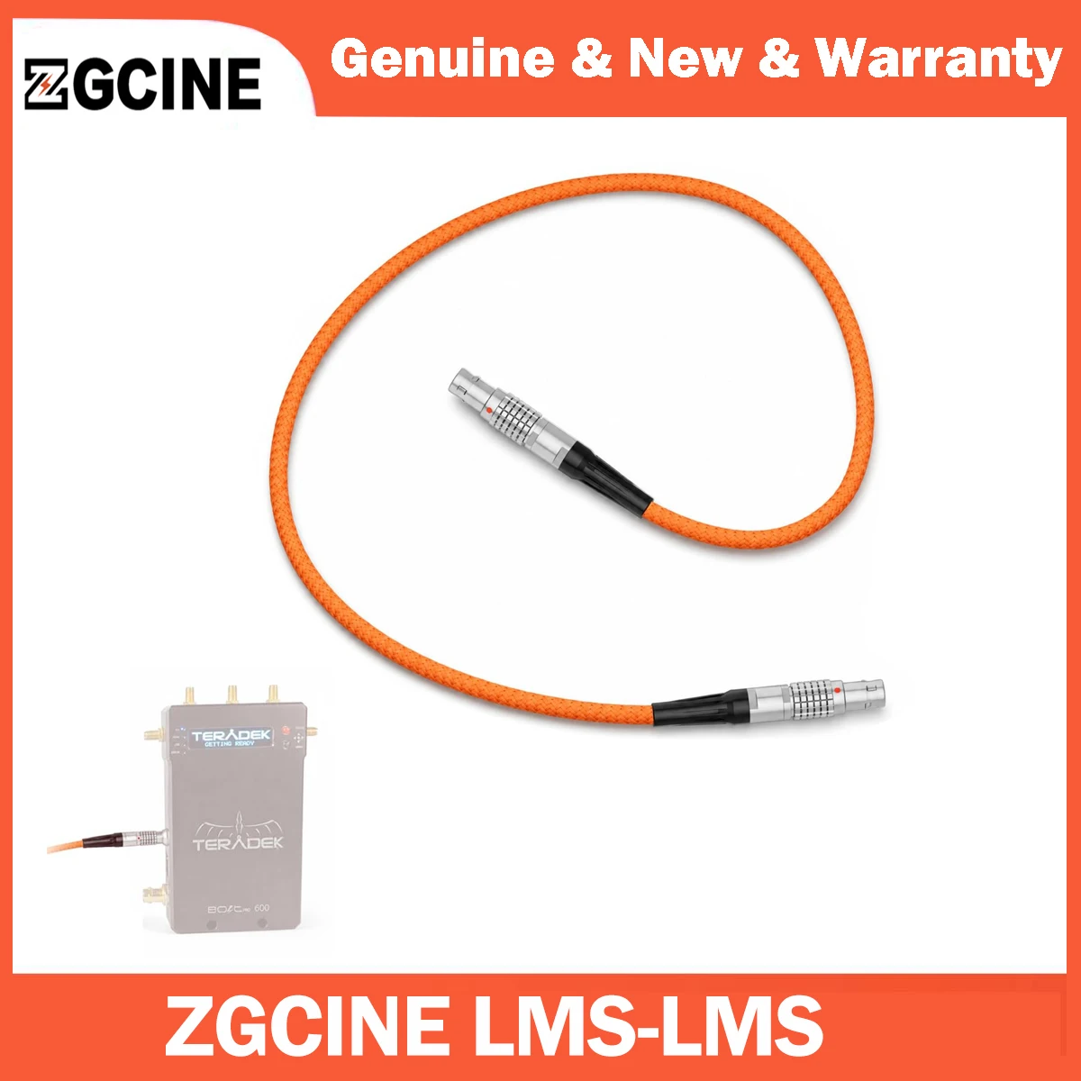 ZGCINE LMS 2-Pin to LMS 2-Pin Power Cable 12-16.8V 5A Max Nylon Braided 60cm for ARRI RED Camera Teradek SmallHD Monitor Z-CAM