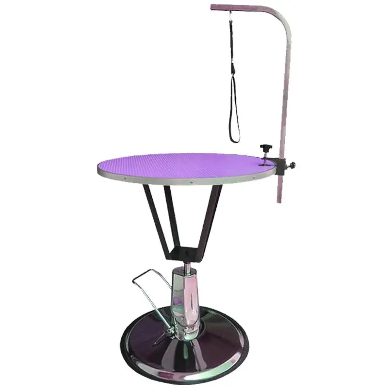 

Pet grooming table Lifting beauty Dog blowing and shearing modeling Cat and dog hydraulic lifting round table