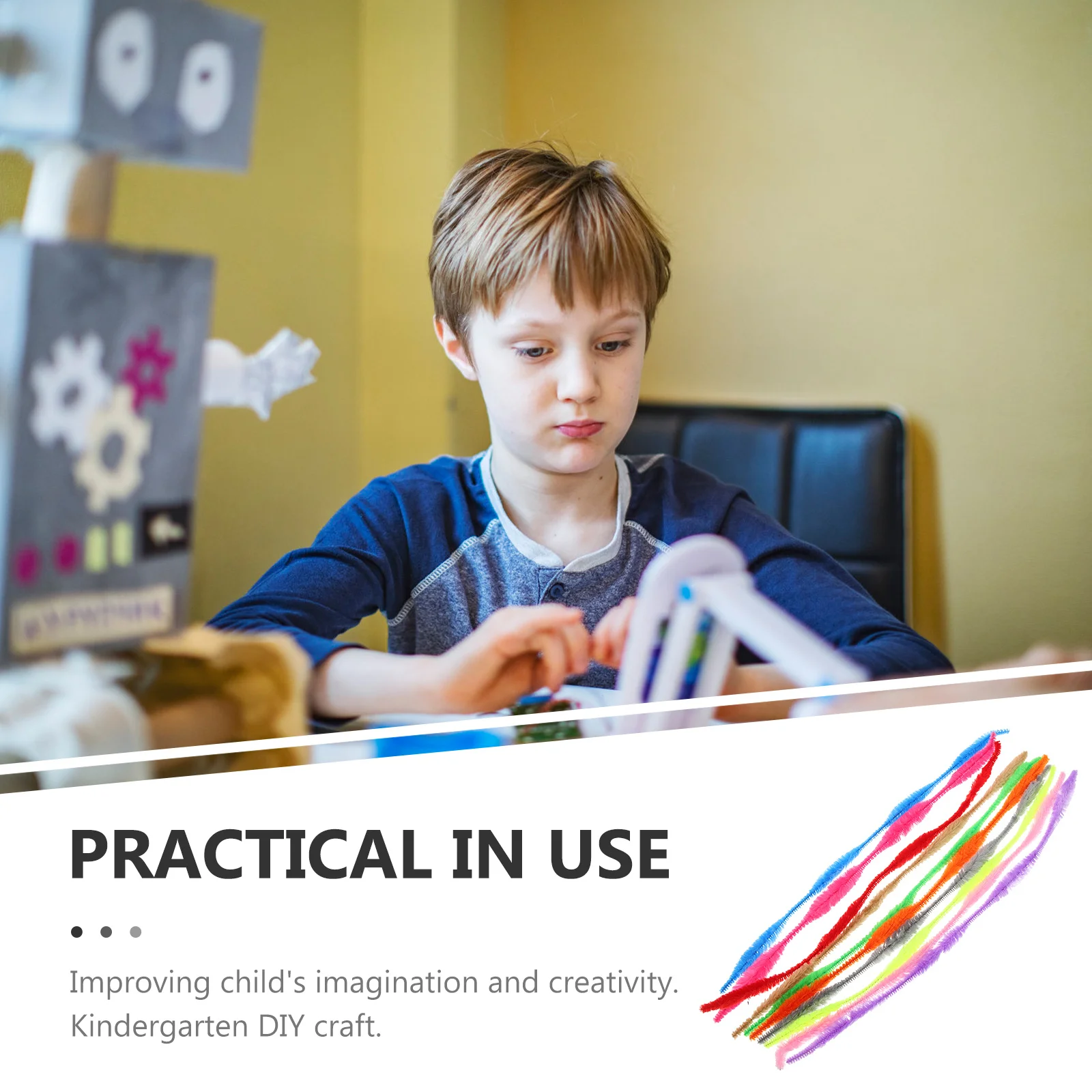 Assortiment de bâtons torsadés pliables, tiges en Chenille pour bricolage, projets artistiques pour enfants, jouets éducatifs créatifs, utilisation en classe, 200 pièces