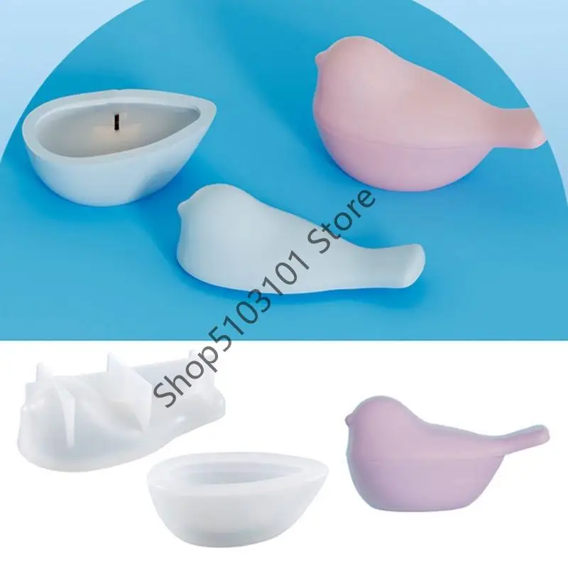 Bird Shaped Holder Silicone Mold Creative DIY Homes Decoration Mould for Making Jewelry Tray Storage