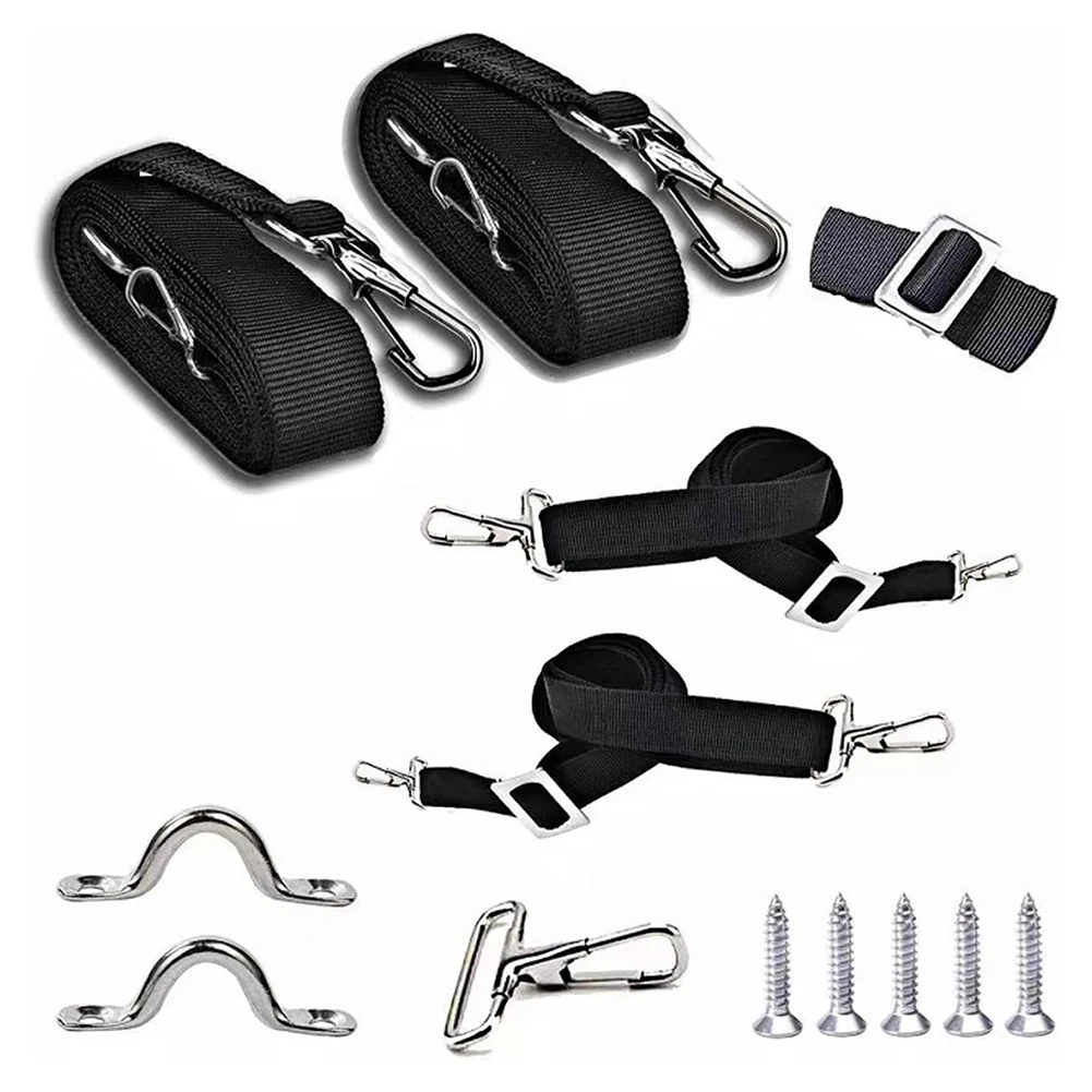 2Pcs Adjustable Bimini Boat Top Awning Straps Marine Top Straps with End Snap Hook for Boat Awning Canopy Canoe Yacht