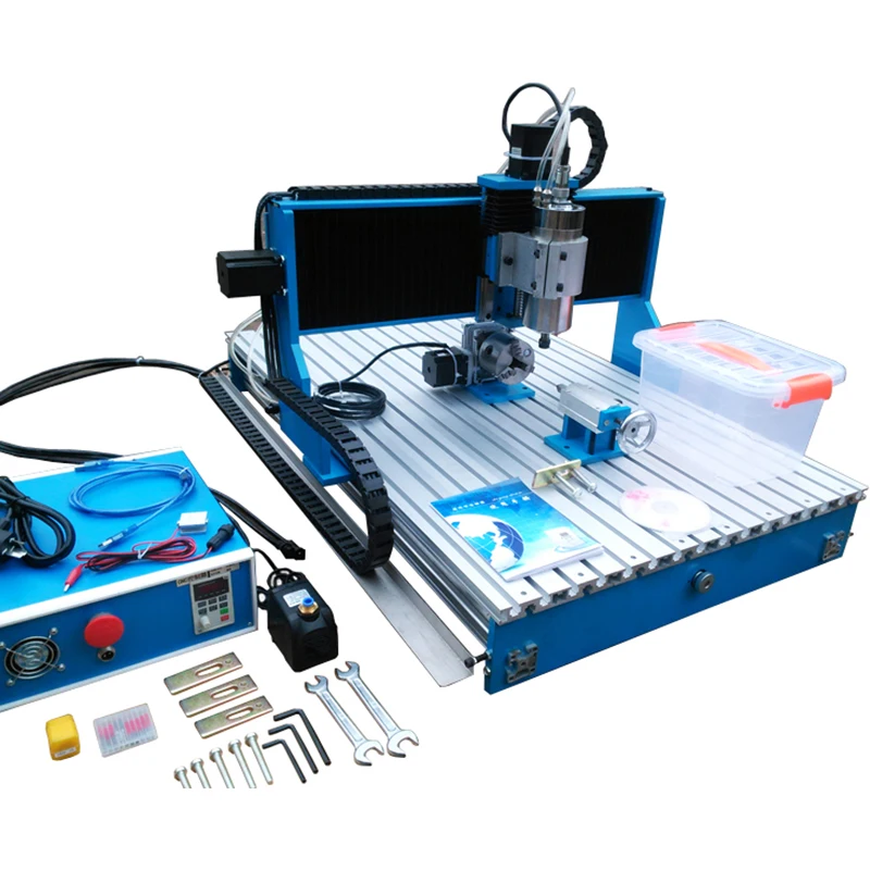 LY CNC 6040L/6090L 1.5KW/2.2KW Metal Engraving Machine with Linear Guides, Aluminum Profile Bed, and LPT/USB Interface