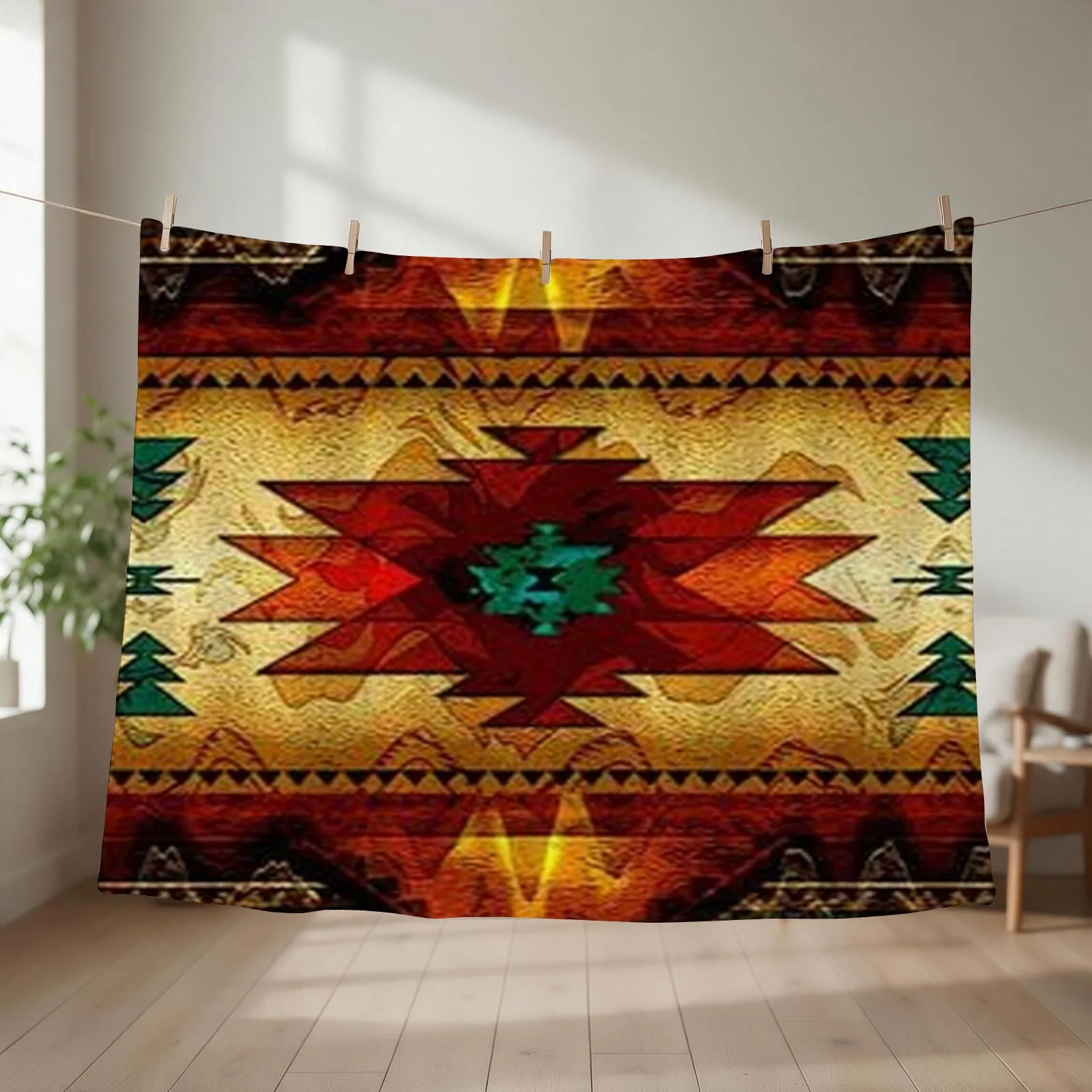 y2k native Throw Blanket couch cozy soft plush fuzzy picnic outdoor blanket