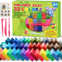 Colors Polymer Clay Blocks With Tools Kit Molding Craft Oven Bake Beginer Kids Diy Earrings Dolls Jewerly Accessories