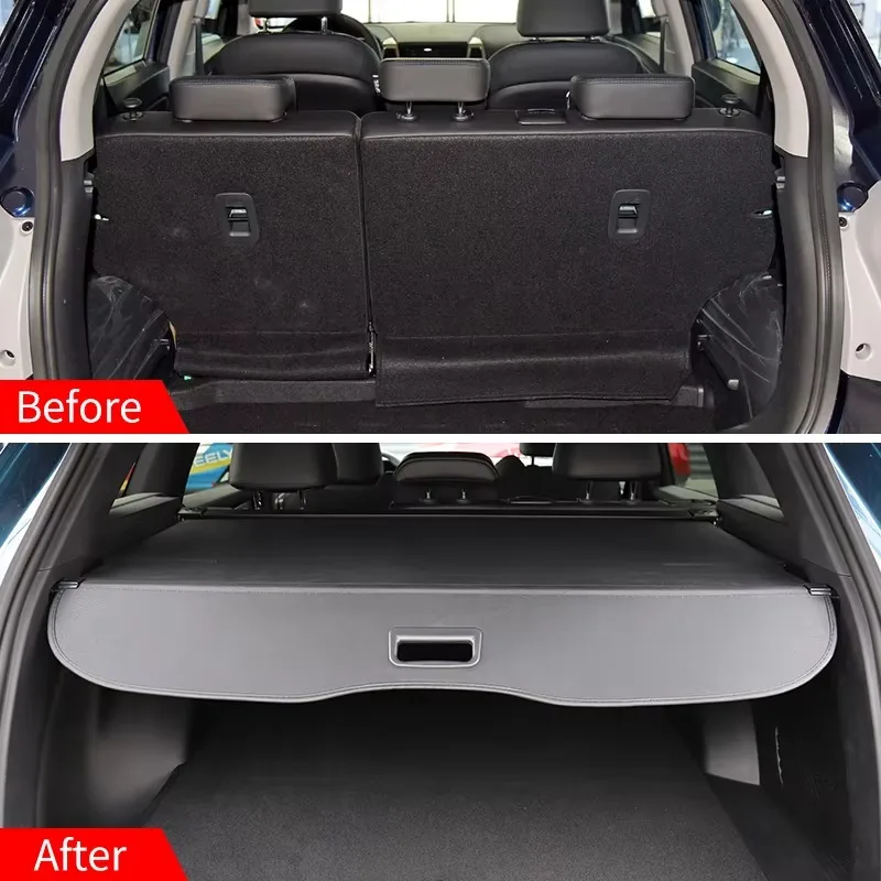 Retractable Trunk Cargo Cover Parcel Shelf, Interior Accessories for Ssangyong Korando, Rexton, Tivoli, Luggage Shield Shade`
