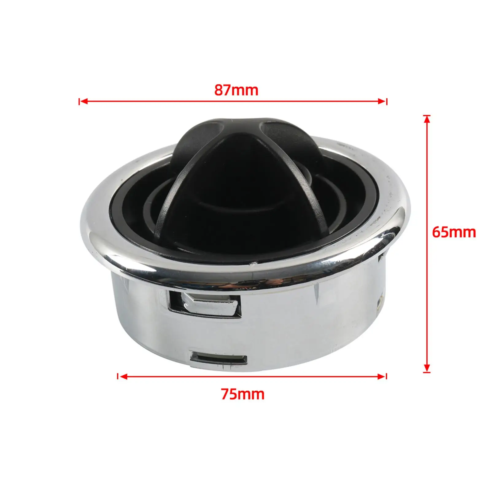 Round Air Conditioning Deflector Outlet Vent 75mm Fit for Electric Car