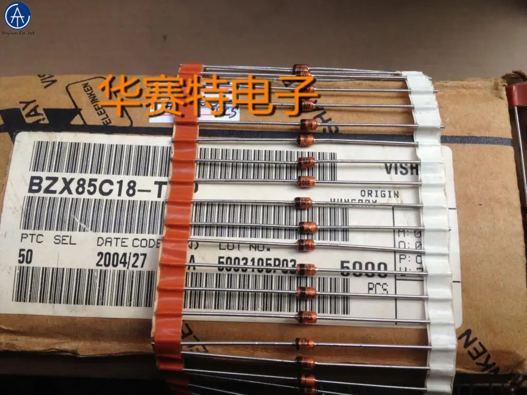 30pcs 100% 신제품 BZX85C18-TAP BZX85C18 DO-41 1.3W 18V