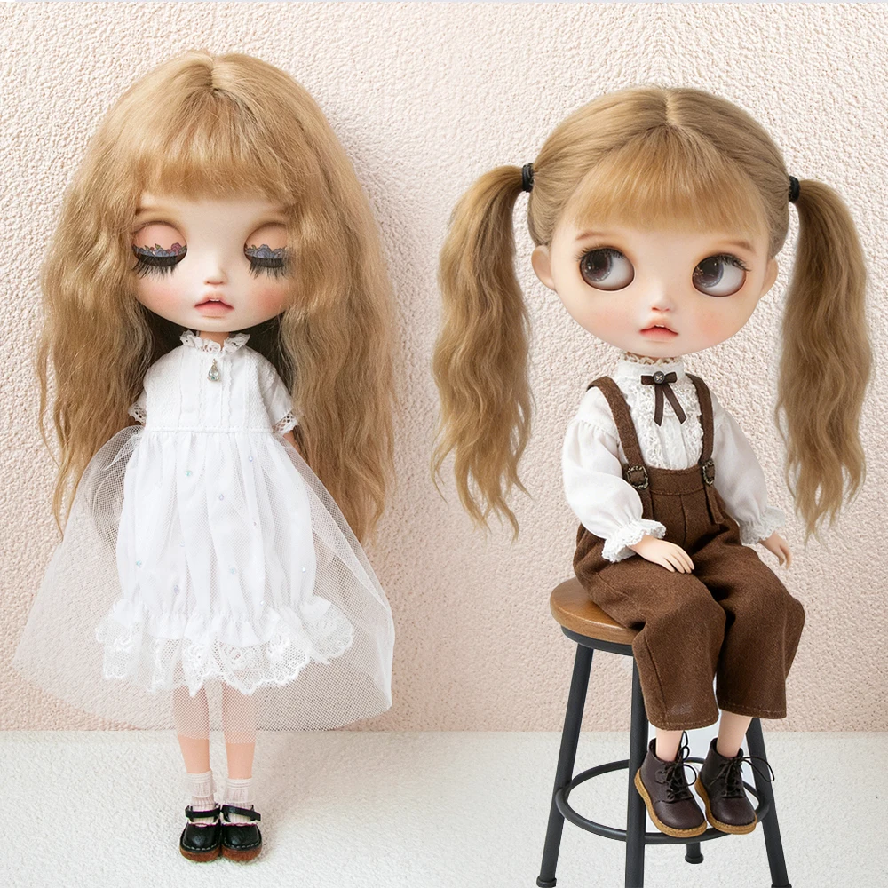 Blyth clothes Retro printed dress tulle skirt Lolita Fashion Lady's set shirt Overalls for Licca Ob 22 Ker YMY doll accessories image 4