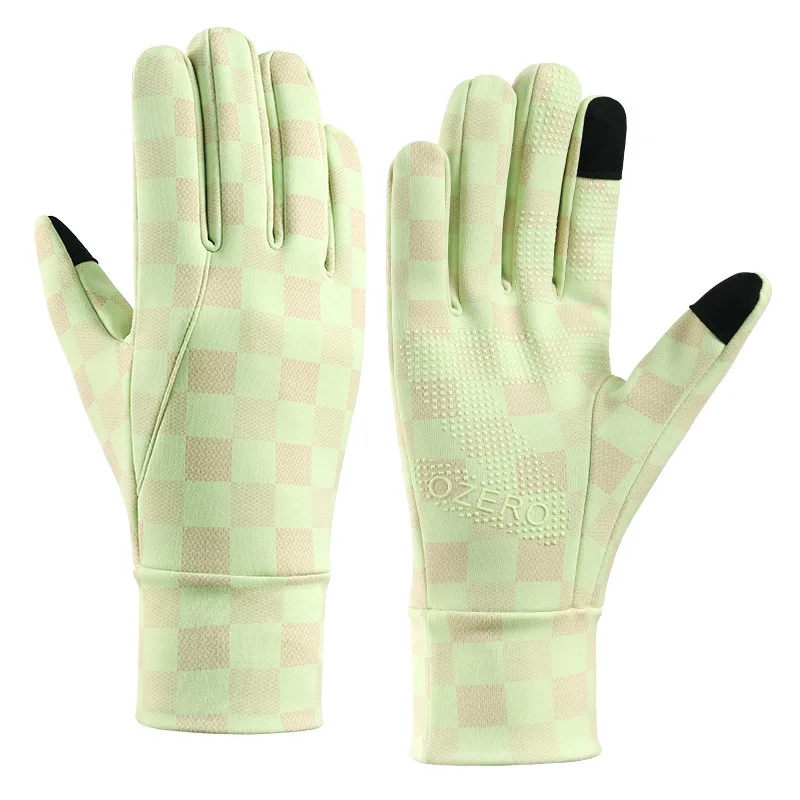 Winter warm gloves for outdoor sports, windproof and cold-resistant, women's cycling, running, travel wear, touch screen fishing