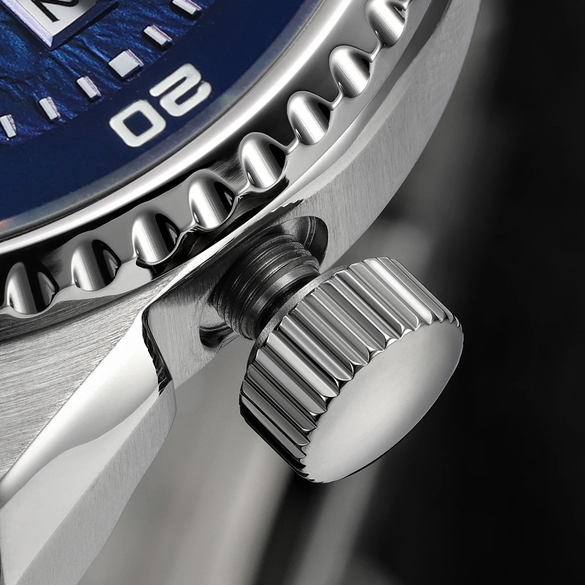 BERNY Automatische Taucheruhr für Herren, Top-Luxus, Saphirglas, 316L-Stahl, New Wave-Zifferblatt, 200 m wasserdicht, mechanische Taucher-Herrenuhren – Detail 13