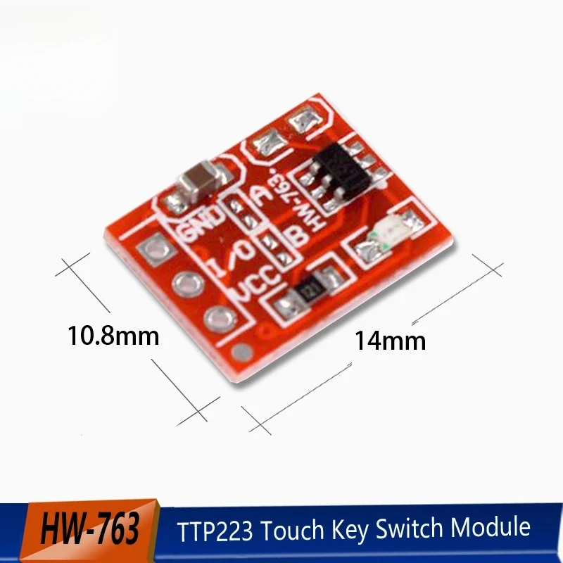 5/10 шт. модуль сенсорного переключателя TTP223, сенсорная кнопка, самоблокирующийся, без блокировки, емкостные переключатели, одноканальный для Arduino l8
