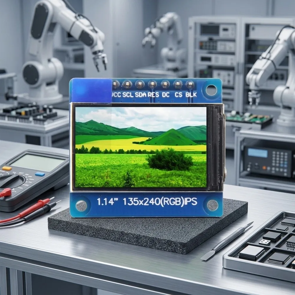 1.14 inch IPS LCD Display Module Full-View Panel 4-Wire For SPI Interface Supports Development with Example for code