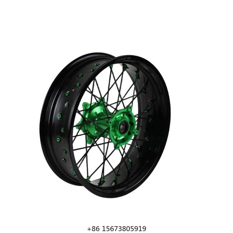 Hot Sale Fit 570 FS Husaberg 2003-2013 16/17 Front Wheel Green Hub Supermoto Dirt Bike Wheels