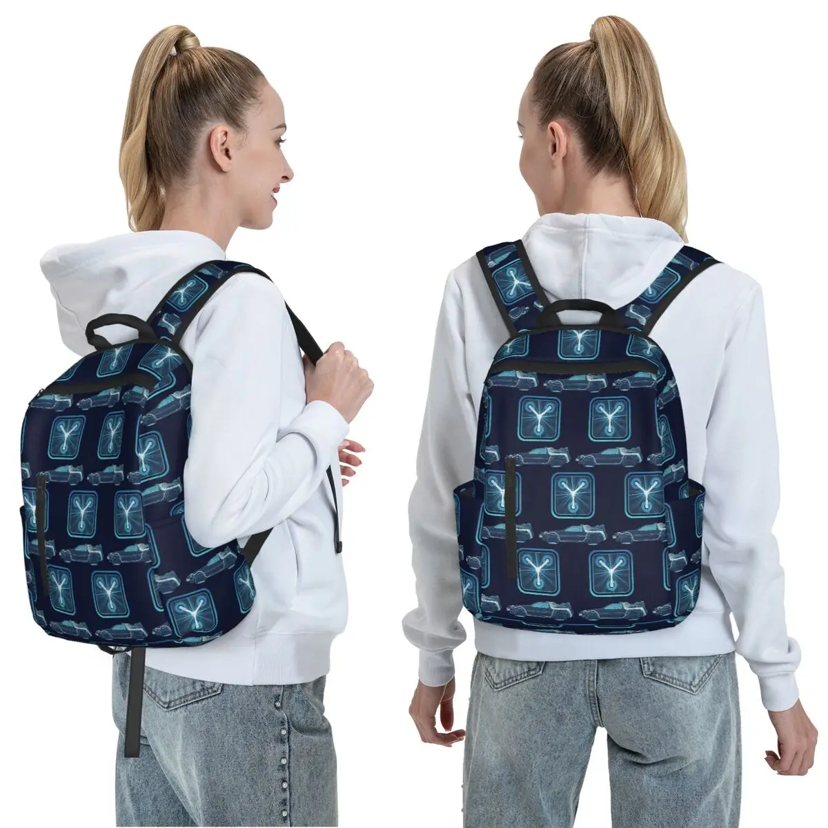Back To The Future Flux Capacitor Backpack Daypack Large Capacity Kids BookBag School Bag Shoulder Bags for Men Women