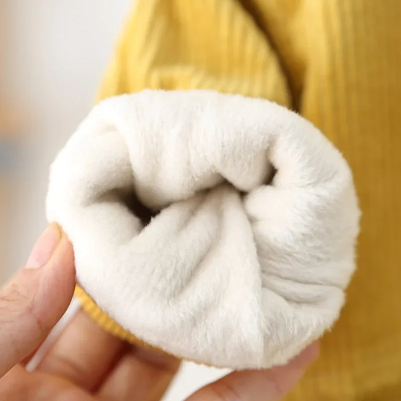 طفل سروال قصير رومبير الشتاء أفخم اصطف الكورية نمط التلبيب نيسيي الكرتون التطريز ل 0-3 Y الرضع نزهة بذلة دافئة