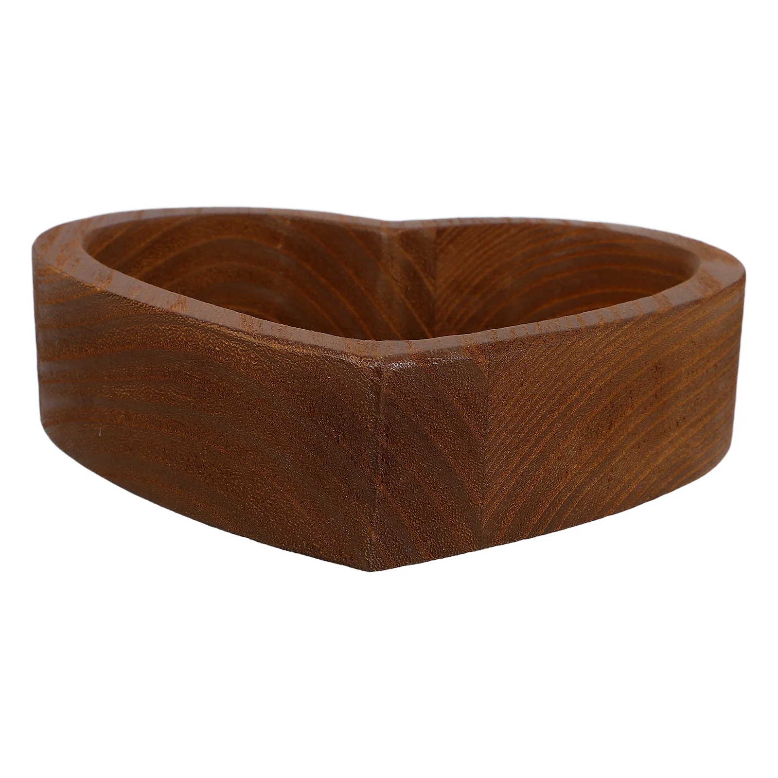 

Solid Wood Heart Shape Tray Brown Large Capacity Serving Platter Food Tray for Fruits Snacks Dessert Multi Functional