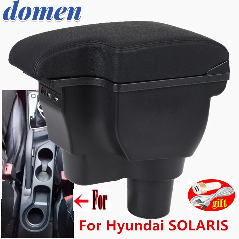 

For Hyundai SOLARIS Armrest For Hyundai Solaris 2 Accent Verna Car Armrest box 2017 2018 2019 2020 2021 Storage box