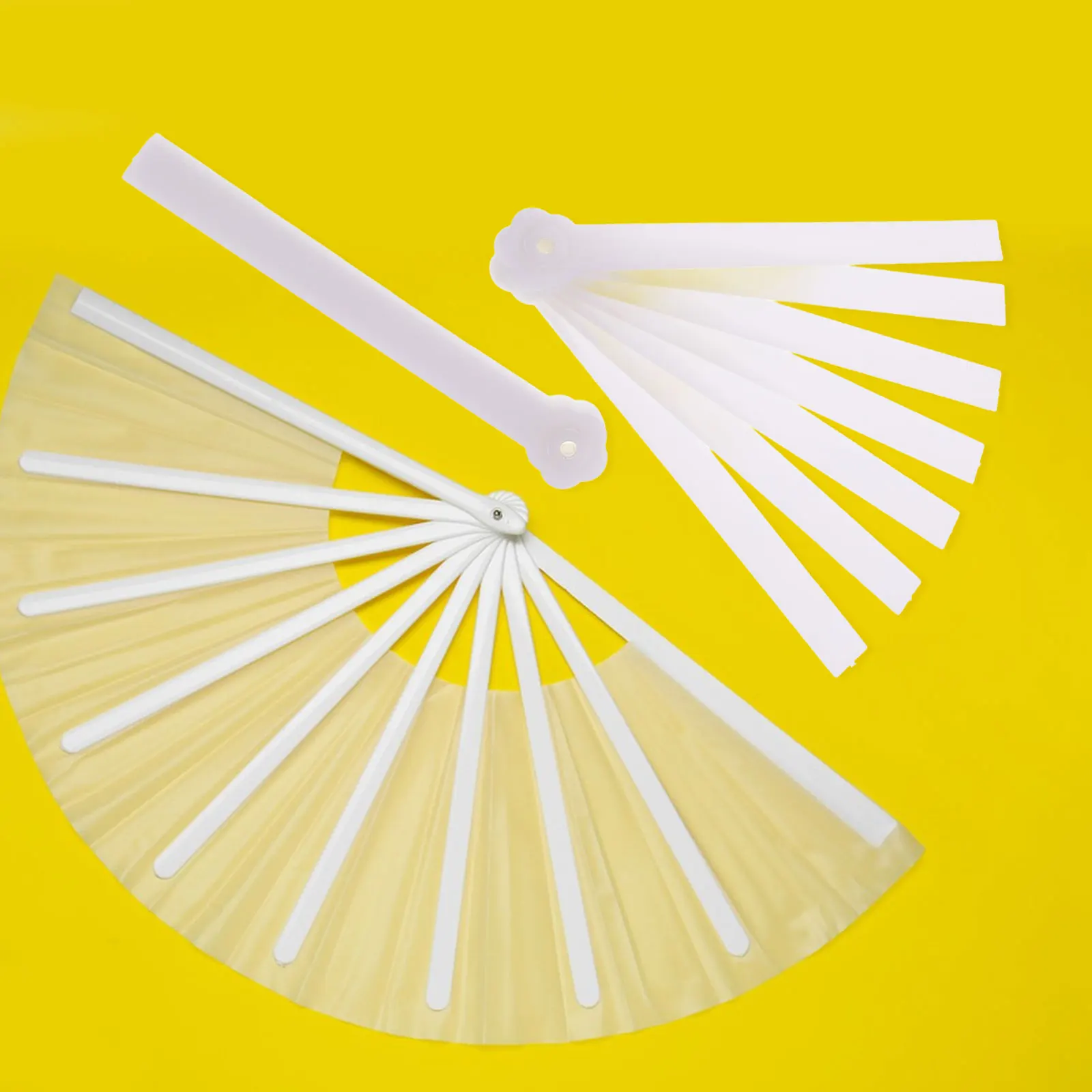 

10Pcs Folding Fan Plastic Frame Durable DIY Handheld Fan Material Kit Unfinished Craft Frame for Wedding Bridal Party Decoration