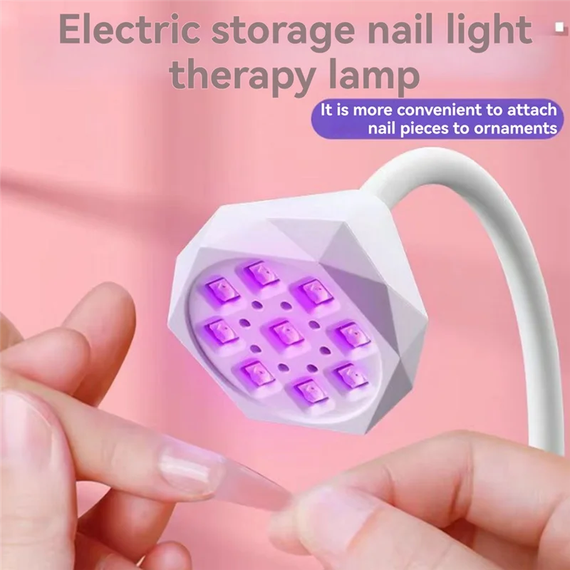 لماذا - مجفف أظافر LED بالأشعة فوق البنفسجية قابل لإعادة الشحن مع مستشعر تلقائي وتحكم باللمس، 360 درجة °   مصباح أظافر لاسلكي قابل للانحناء