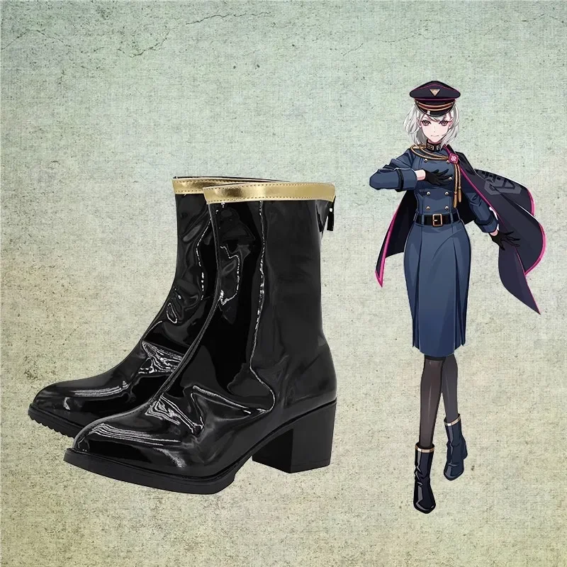 Division Rap Battle Aohitsugi Nemu Cosplay Shoes Cos Boots Game Alternative Rap Battle Cosplay Costume Prop Shoes for Halloween