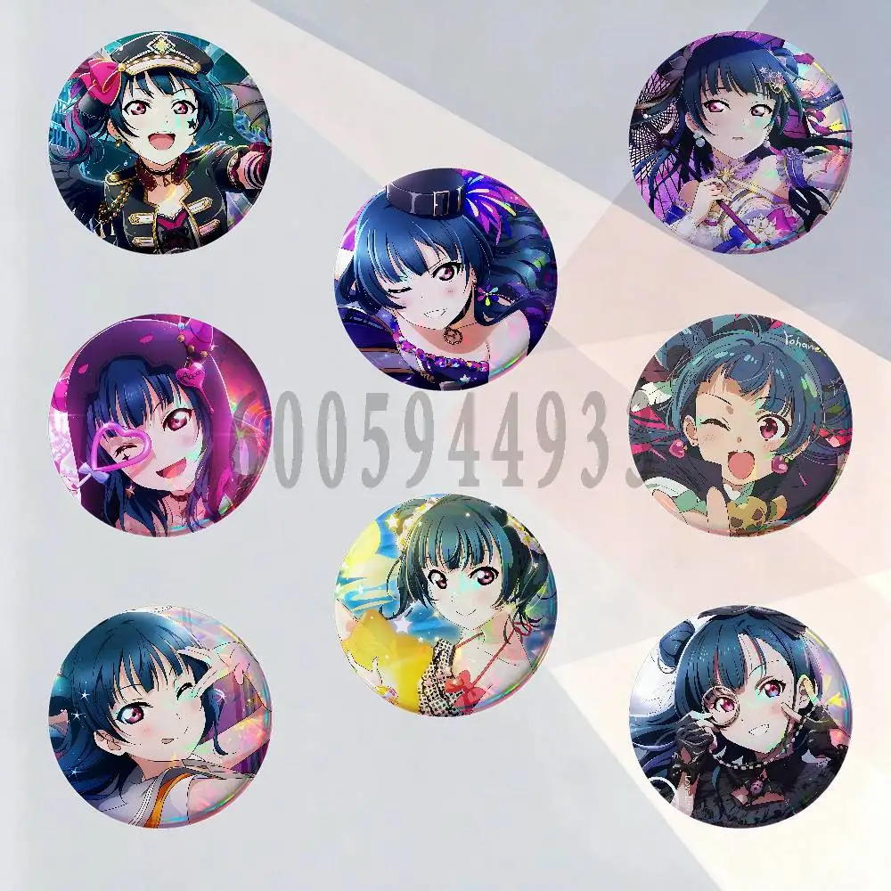 Yoshiko T-Tsushima HD Print Badges Pretty Round Display Brooches IP merchandise 32mm 58mm 75mm 44mm 25mm